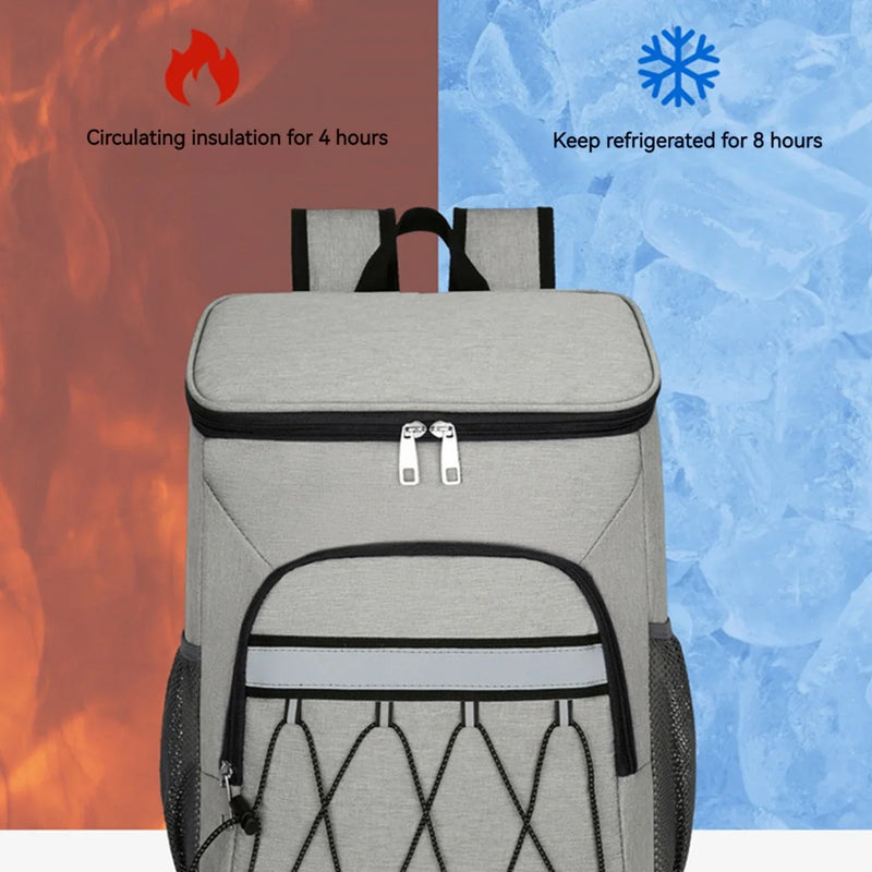 CoolerBag-Mochila de piquenique, mantém os alimentos quentes/frescos, sacos isolados à prova de vazamento, lancheiras impermeáveis para ambientes externos, bebidas, bebidas, cerveja, acampamento